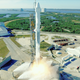 The B1035 Falcon 9 launching from Cape Canaveral Air Force Station on December 15, 2017.